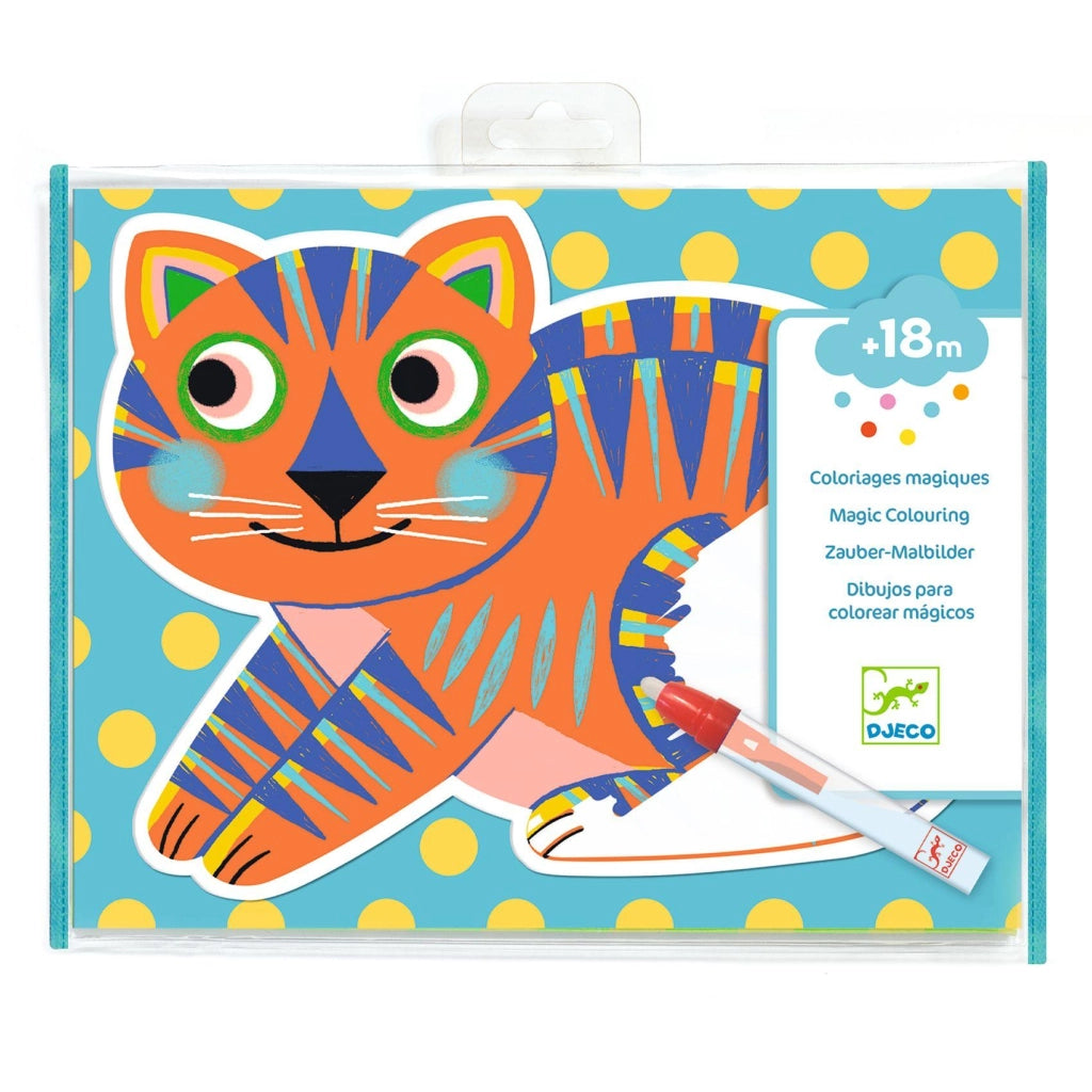 Colori magici Animalona,Disegni da colorare con pennarello ad acqua,Dhjeco,Eta 18 +mesi