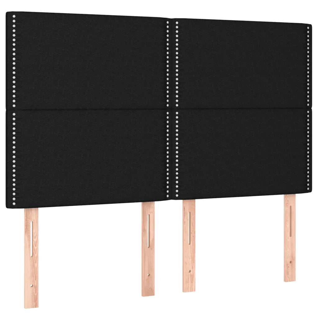Letto a Molle con Materasso e LED Nero 140x190 cm in Tessuto 3135351