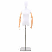 Manichino Regolabile 165-213 cm con Base Femmina PP Bianco 42041699