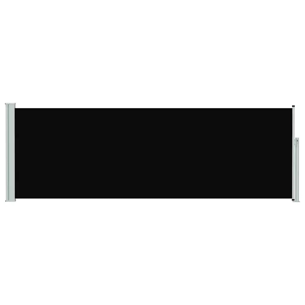 Tenda Laterale Retrattile per Patio 100x300 cm Nera 48370