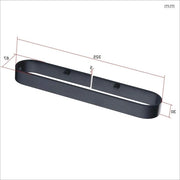 Accessorio Bagno a Sostegno Self-adesivo in Alluminio Nero - Montaggio Facile - Scheda da Parete.