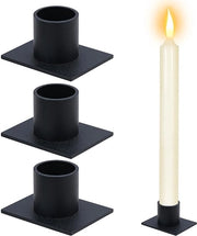 Pacco di 4 candelabri neri, contenitori per candele in stile retro per un'atmosfera di lume di candela, ideali per decorare la campagna, un matrimonio in casa, un anniversario, Natale, San Valentino e un compleanno