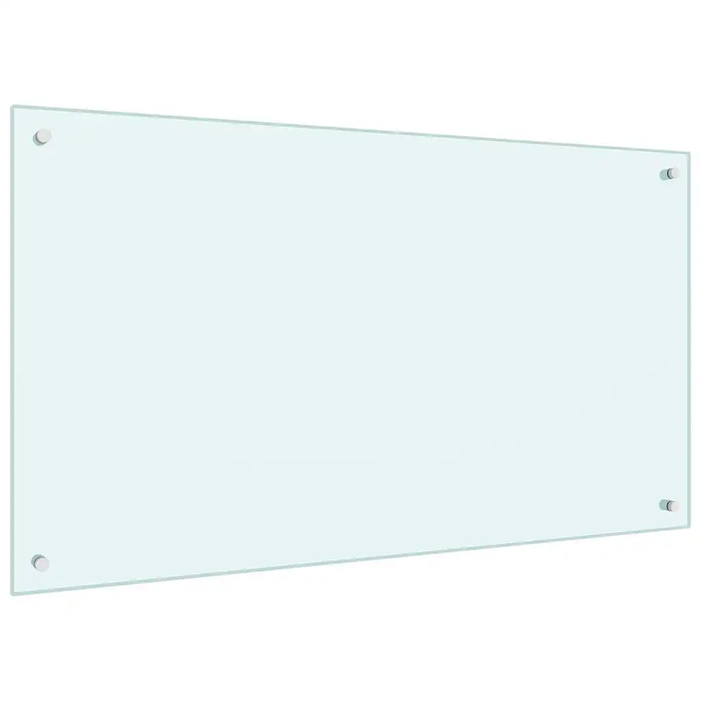 Schienale da cucina 2 pcs Bianco 100 x 60 cm vetro temperato