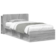 Telaio del letto con storage Sonoma grigio 80 x 200 cm