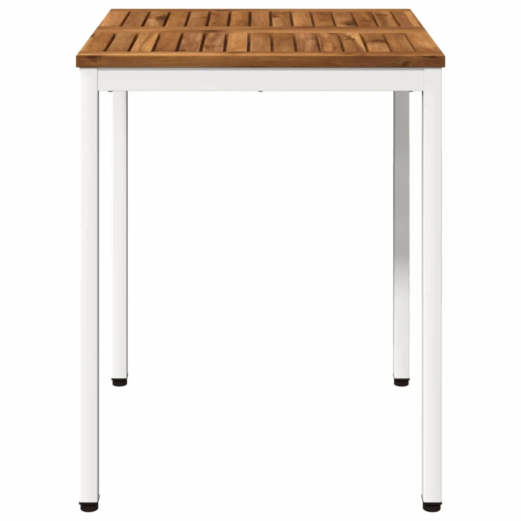 Tavolo da cena da giardino Naturale e Bianco 60 x 60,5 x 75 cm 901305