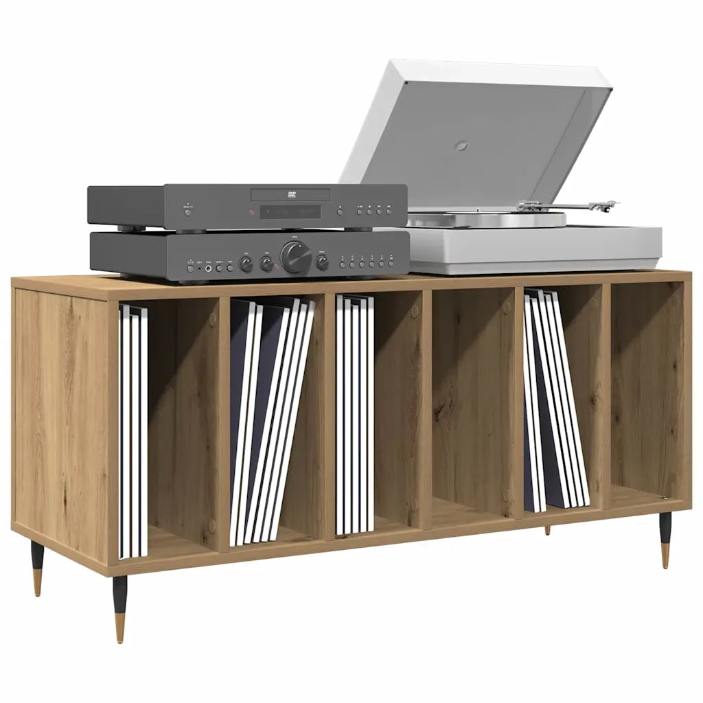 Mobile porta vinili rovere artigianale 100 x 38 x 48 cm 862900