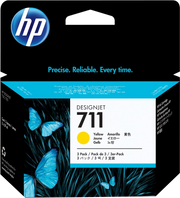 HP Confezione da 3 cartucce di inchiostro giallo DesignJet 711, 29 ml