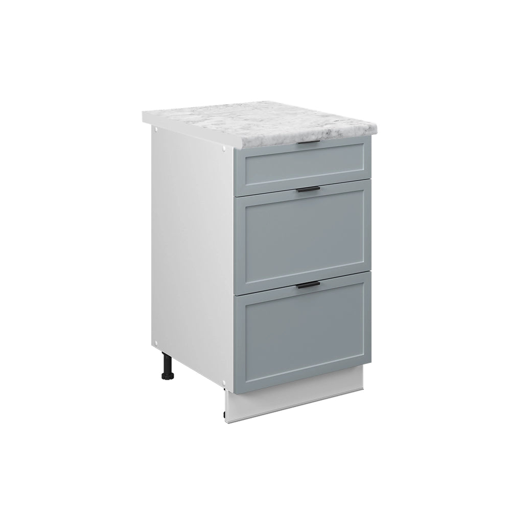 Vicco Mobili da cucina Blu-grigio chiaro 50 cm , PL Marmo
