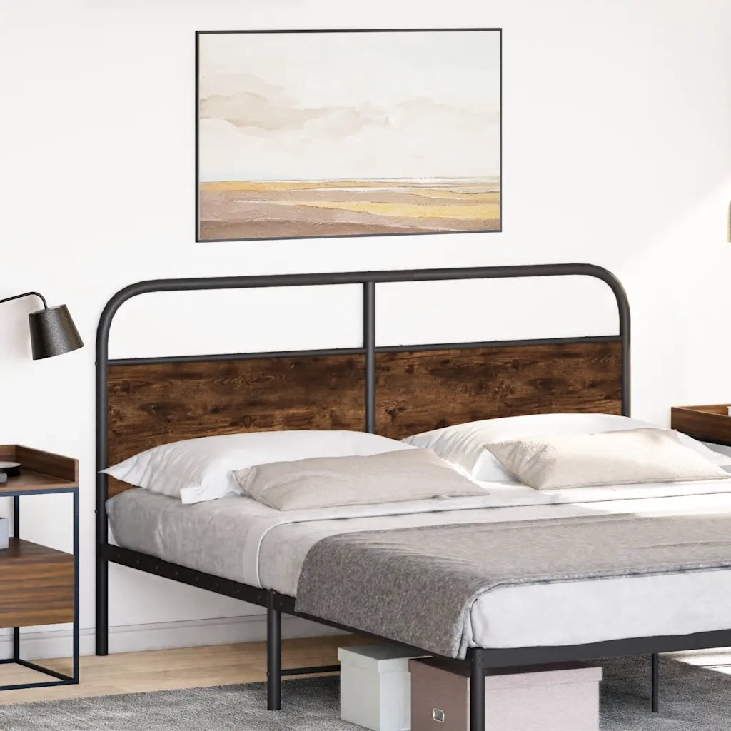 Testiera di Ricambio Rovere Fumo 160 cm in Acciaio e Legno Multistrato 4100244