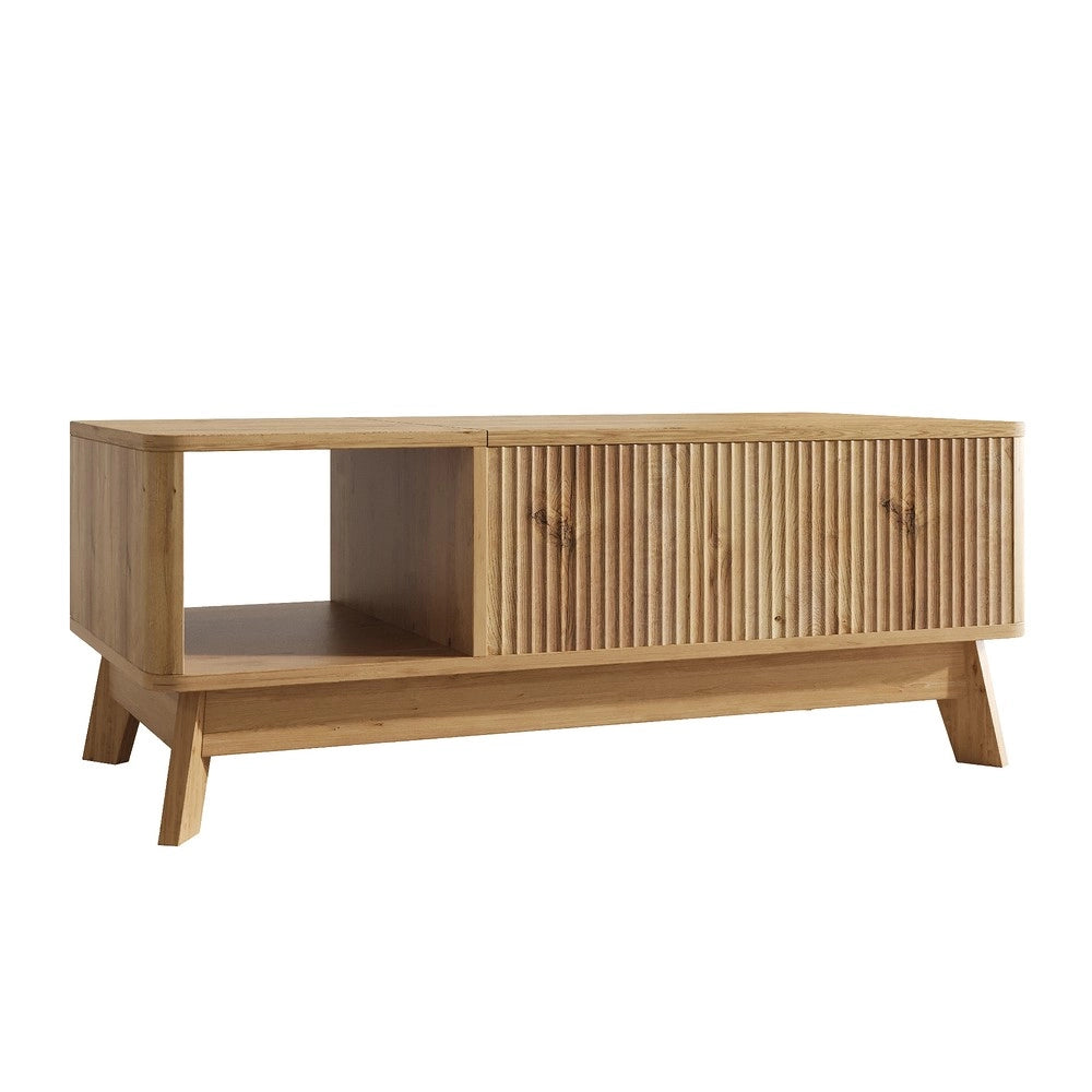 Tavolino da Caff¨¨ con Piano Alzabile ¨C Xylo ¨C MDF, Design Moderno, Vano Laterale