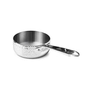 Casseruola Professionale in Acciaio 3ply Martellato un Manico 20 cm