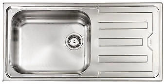 CM 010046.D1.01.2018 Filotop Lavello da incasso 1 vasca con gocciolatoio a sinistra 101x51 cm colore Inox