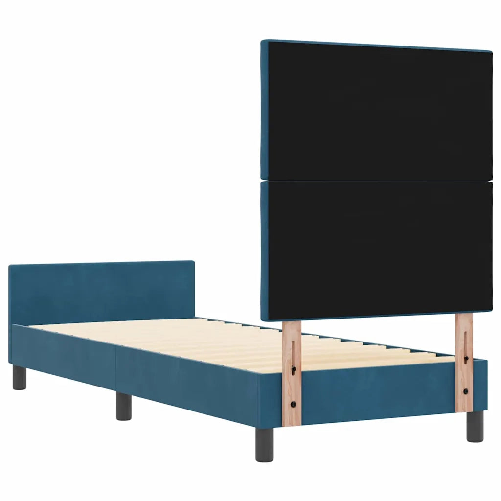 Letto a molle con testiera Blu Scuro 80 x 200 cm Velluto 3344973