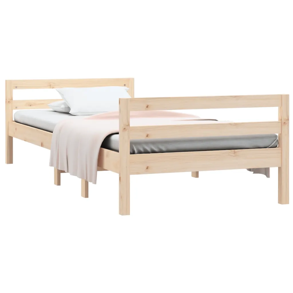 Giroletto senza Materasso 80x200 cm in Legno Massello Pino 821629