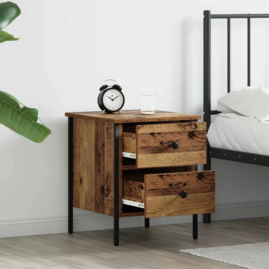 Comodino con cassetto Legno vecchio 40 x 42 x 50 cm 871246