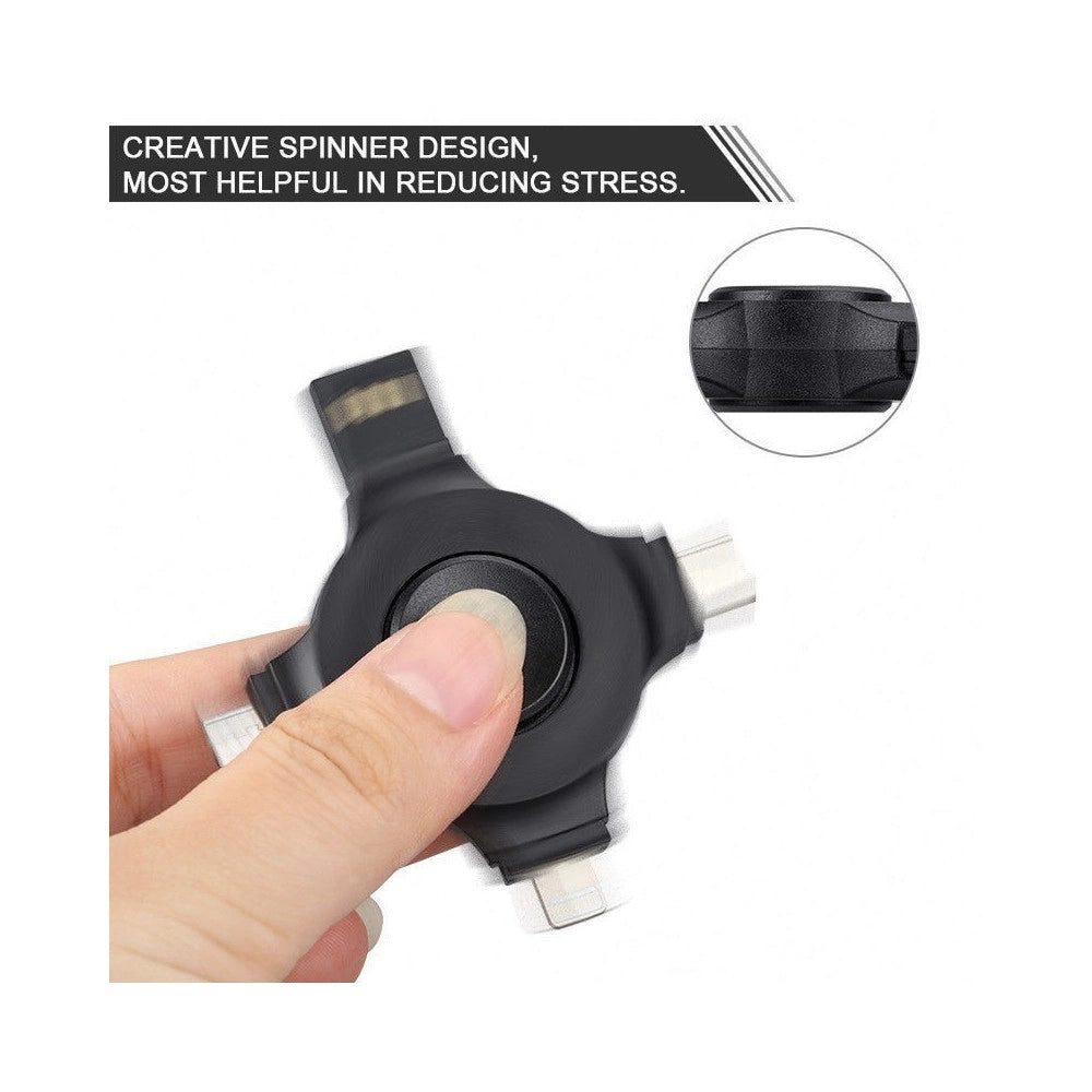 Trade Shop - Caricatore Per Cellulari Smartphone 4 In 1 Multifunzione Universale Ricarica Usb -