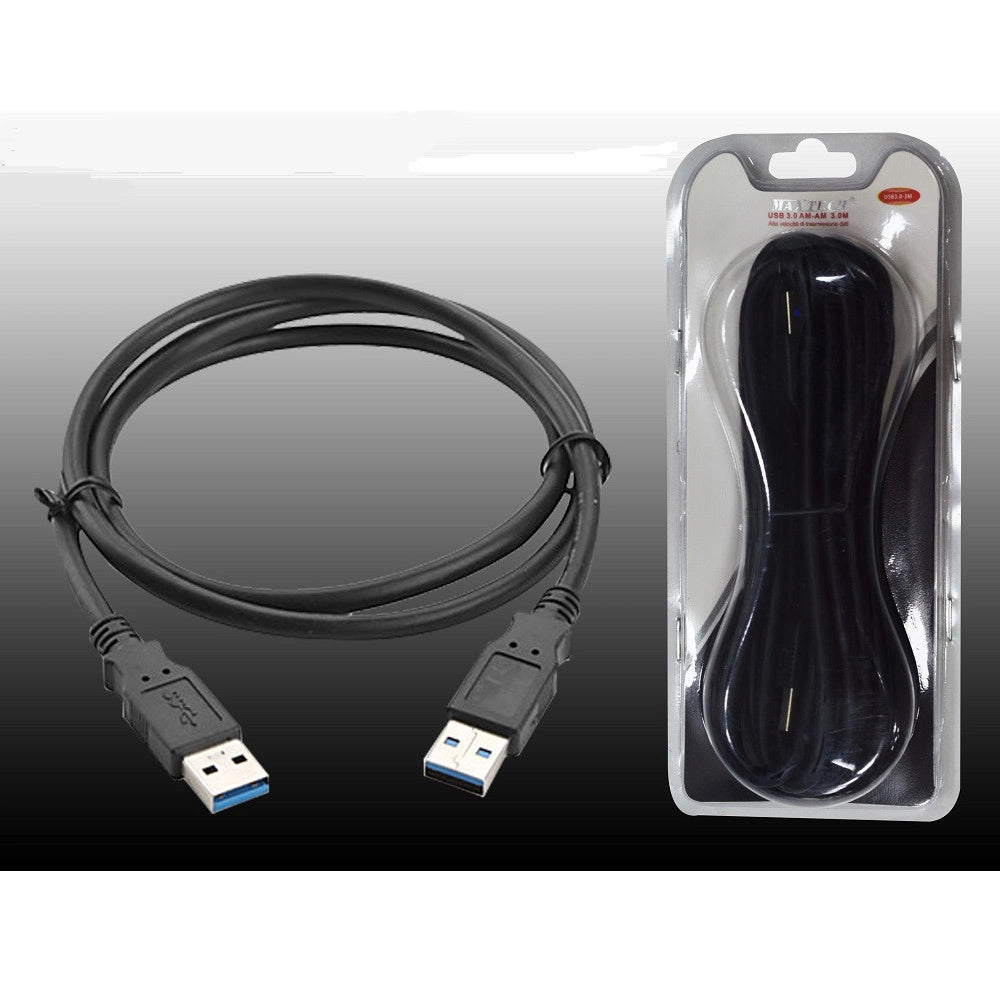 Trade Shop - Cavo 3 Mt Usb 3.0 Tipo Maschio Cable Per Pc Trasmissione Dati Maxtech Usb3.0-3m -