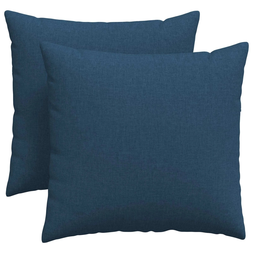 Cuscini da Divano 2 pz | Cuscini per sedie Blu 45 x 45 cm Tessuto