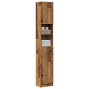 vidaXL Mobile da Bagno Legno Antico 32x25,5x190 cm in Truciolato