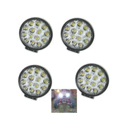 Trade Shop - 4x 42w Led Luce Faro Lampada Da Lavoro Faretto Auto Barca Camion Klw Suv 12v 24v -