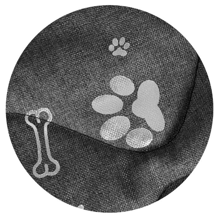 AIO FACTORY 100x70 cm Tappetino per cuccia per cani impermeabile Silver Bones