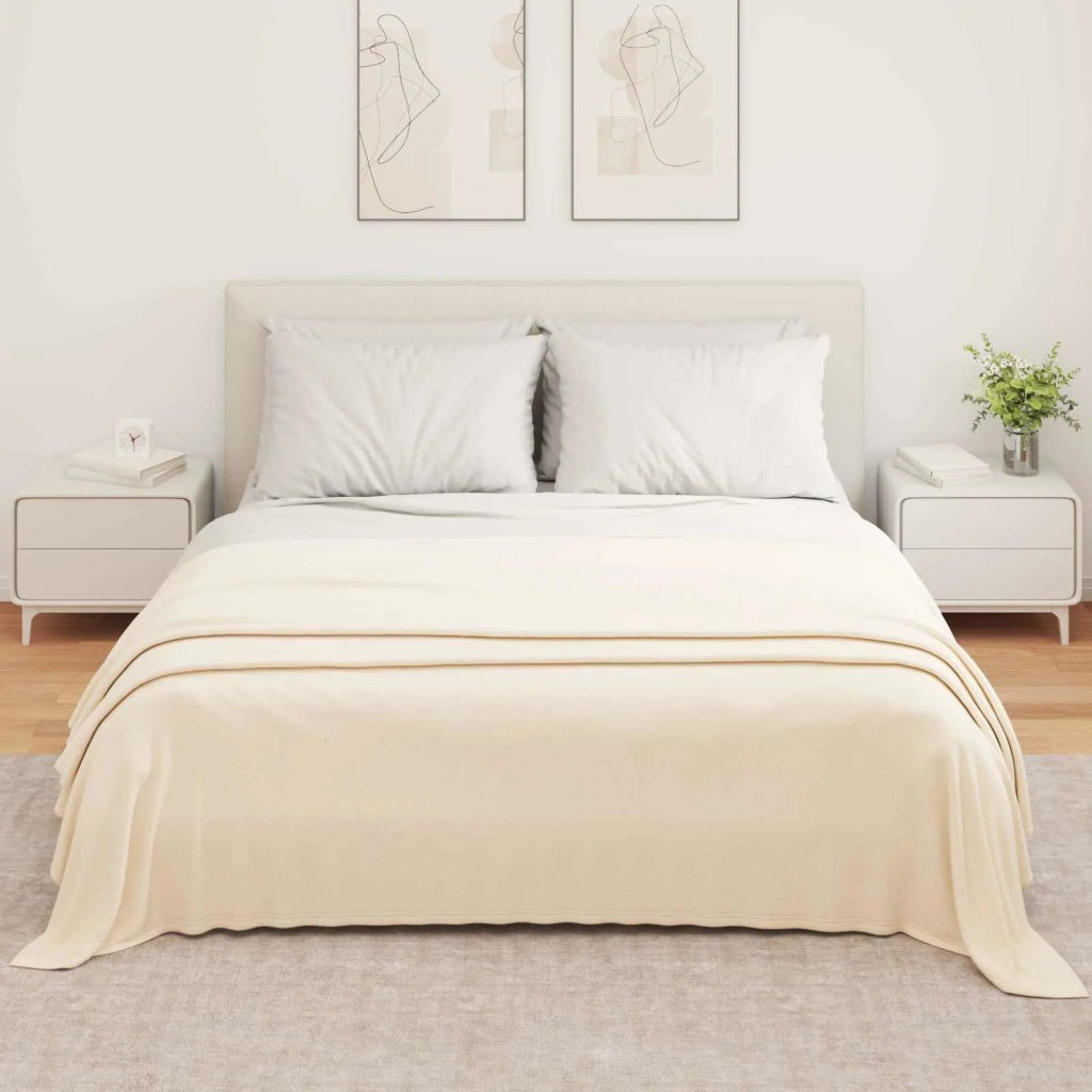 Coperte da Pile 6 pz Crema 350 x 270 cm Panno