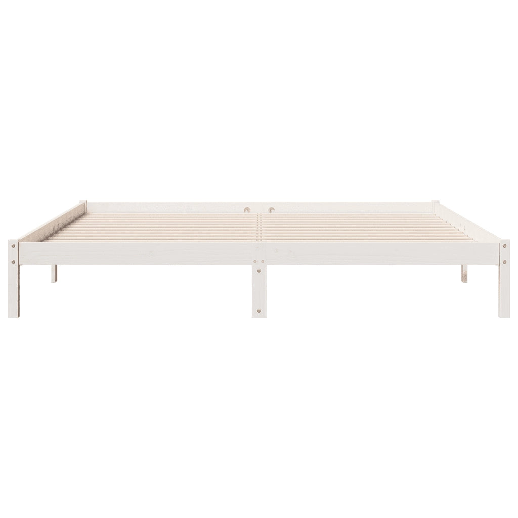 Letto Extra Lungo senza Materasso Bianco 180x210 cm in Pino 852411