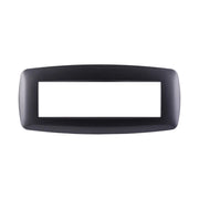 Placca Slim Serie Space 7P Colore Acciaio Scuro Compatibile Con Bticino Living Light