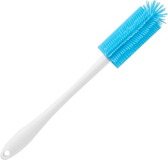 Pennello per bottiglie in silicone - 31cm Pennello per pulire le bottiglie - Spazzola per bottiglie lunga - Strumento di pulizia per bottiglie con collo stretto per tumbler e sport drink