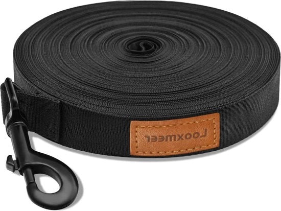 Cinturone di allenamento per cani robusto - Looxmeer 3m-30m con tas di stoccaggio, bracciale per polso e D karabina