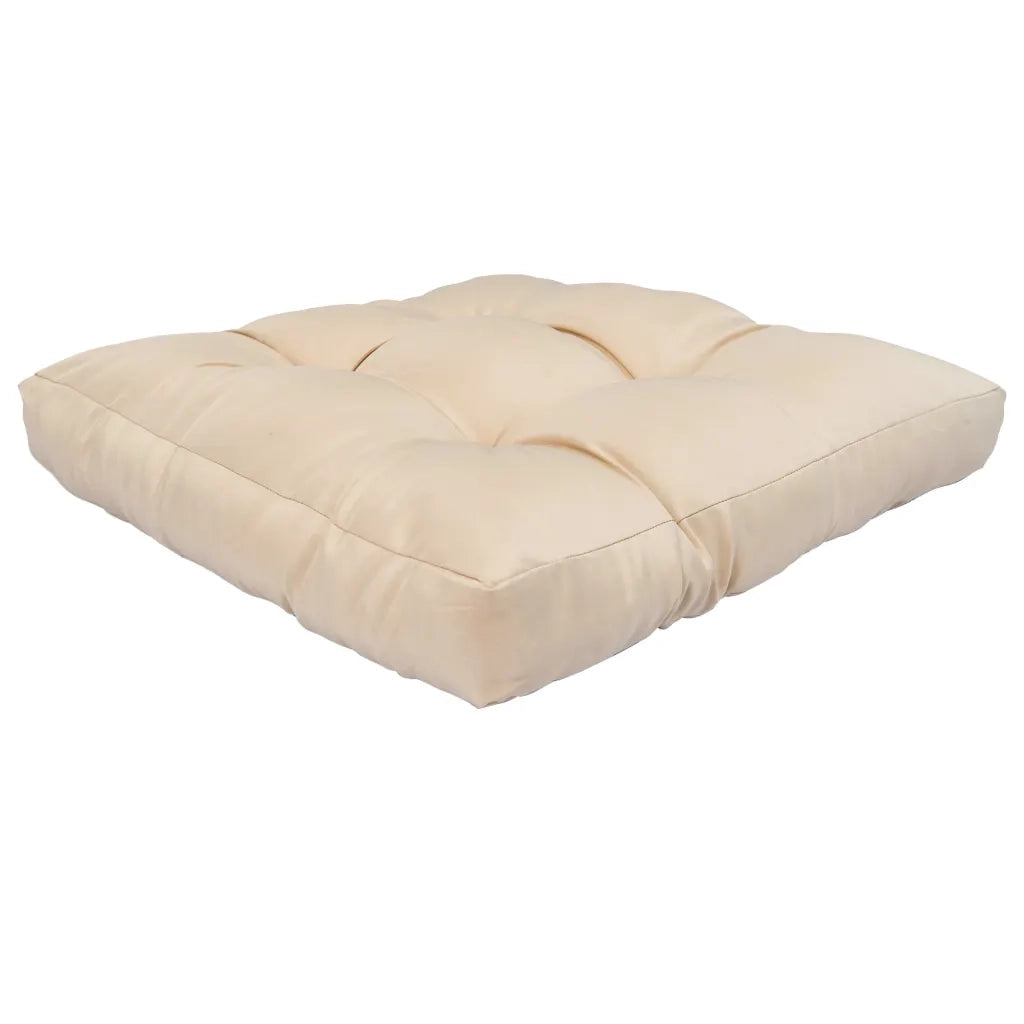 Ottomana da Giardino a Pallet con Cuscino Sabbia Legno Marrone 277440