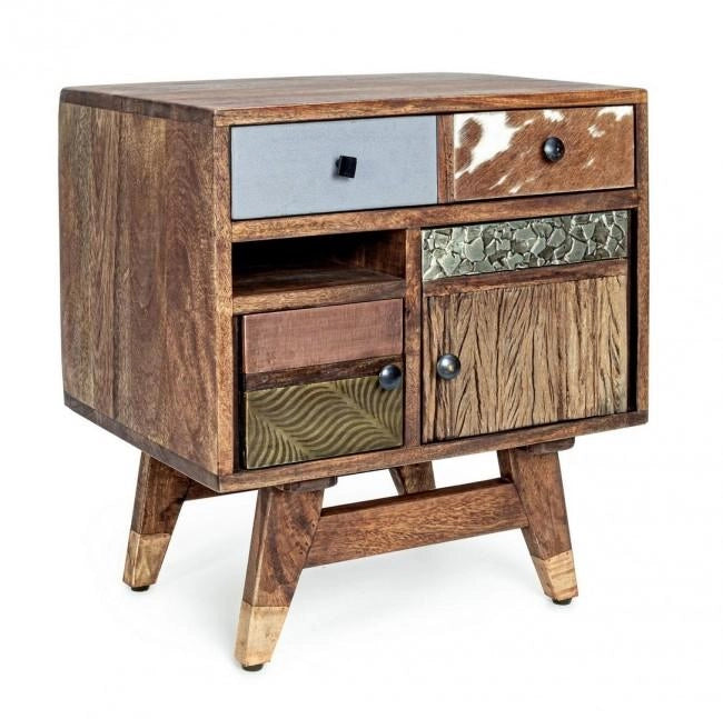 Comodino Dhaval 50x40x55 cm in Legno
