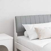 Testiera imbottita Grigio chiaro 150 cm Pino massello