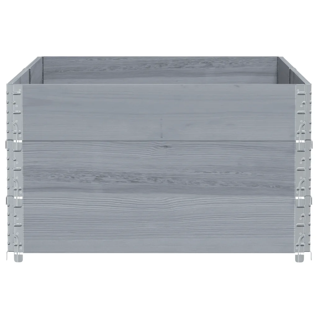 Fioriera da Giardino Grigia 150x100 cm Legno Massello di Pino 3295441