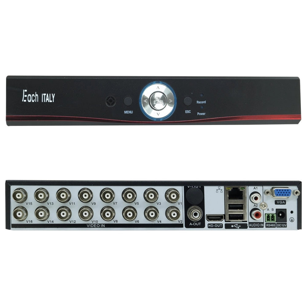 Trade Shop - Dvr Nvr Ahd Videosorveglianza Hdmi Vga Lan 4 8 16 Ch H264 Lan Onvif P2p A/v 960h -   -16 Canali    -