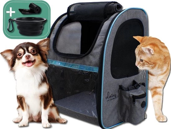 Zak da donna per piccoli animali fino a 6 kg con reti pvc resistenti ai graffi.
