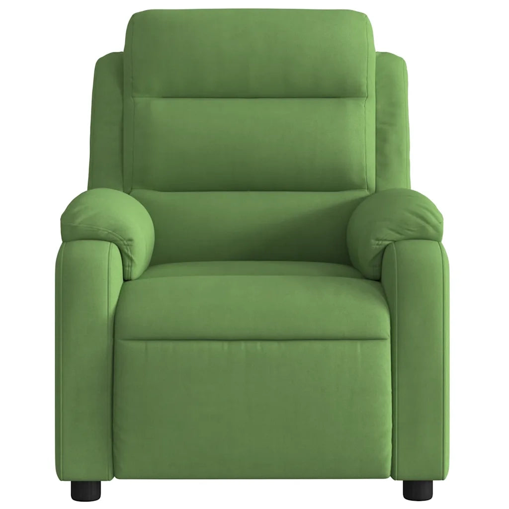 Poltrona Reclinabile Elettrica Verde Chiaro in Velluto 3205073