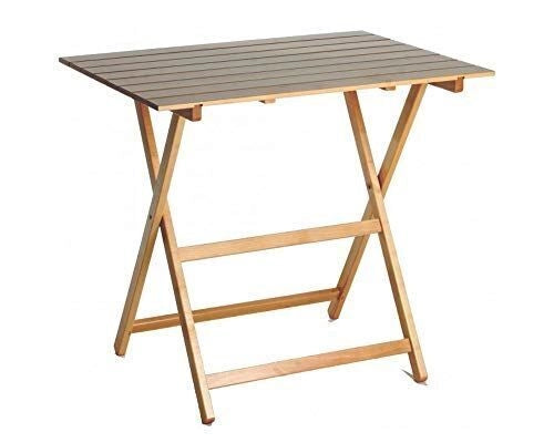 VIGOR-BLINKY IT223-18 Prince Tavolo Pieghevole da Esterno Legno di Faggio FSC 60x80x72 cm colore Naturale