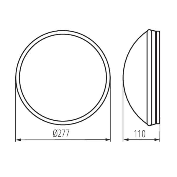 Kanlux Pires Eco plafoniera rotonda bianca 28cm E27 IP44