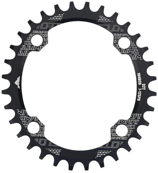 Fascia a catena in lega di alluminio - Dente a forma ovale - BCD 104mm - 34T - Progettazione unica dei denti - Leggero e resistente