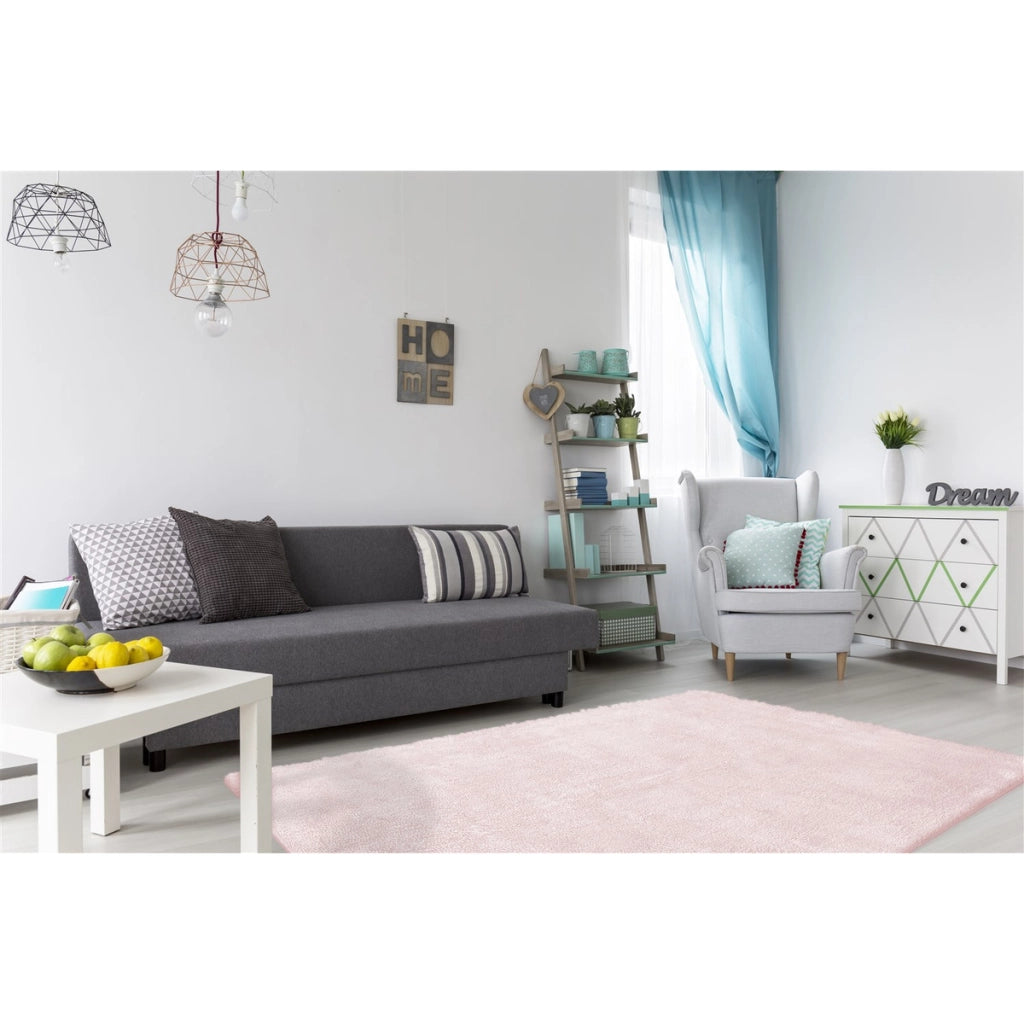 Tappeto a pelo lungo Bali 100 in rosa cipria