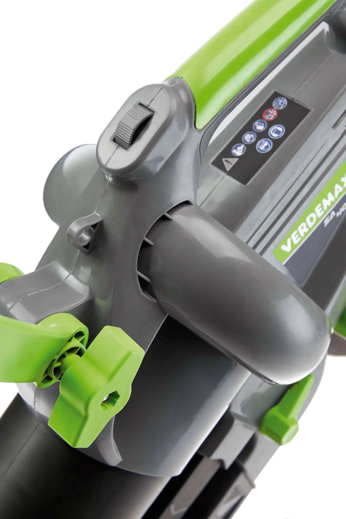Aspiratore Soffiatore per Foglie a Batteria SAR40 con 2 Batterie 20V Copertura 300 mq con Batteria Verde e Nero