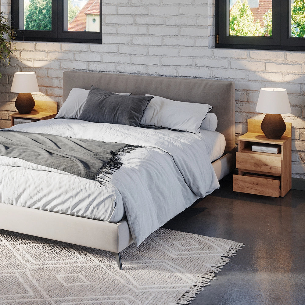 Vicco Comodino camera da letto Quercia dorata 32.3 x 59.1 cm