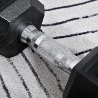 Set 2 Manubri Esagonali da 10kg in Metallo e Gomma per Workout in Palestra, Casa e Ufficio, Nero