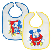 Confezione da 2 bavaglini per neonati con chiusura motivo Mickey Multicolore Mickey Mouse