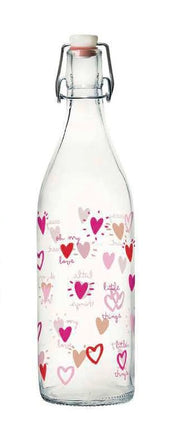 Bottiglia in Vetro con Tappo Ermetico Little Things 1 Litro Cerve