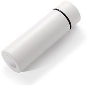 Mini flacone di acqua, forma compatta, flacone di acqua isolato in acciaio inox, flacone di acqua ultradurissimo e piatto per in tasca, mantiene bevande calde o fredde, facile da trasportare in una borsa per la merenda (bianco, 1 pezzo)