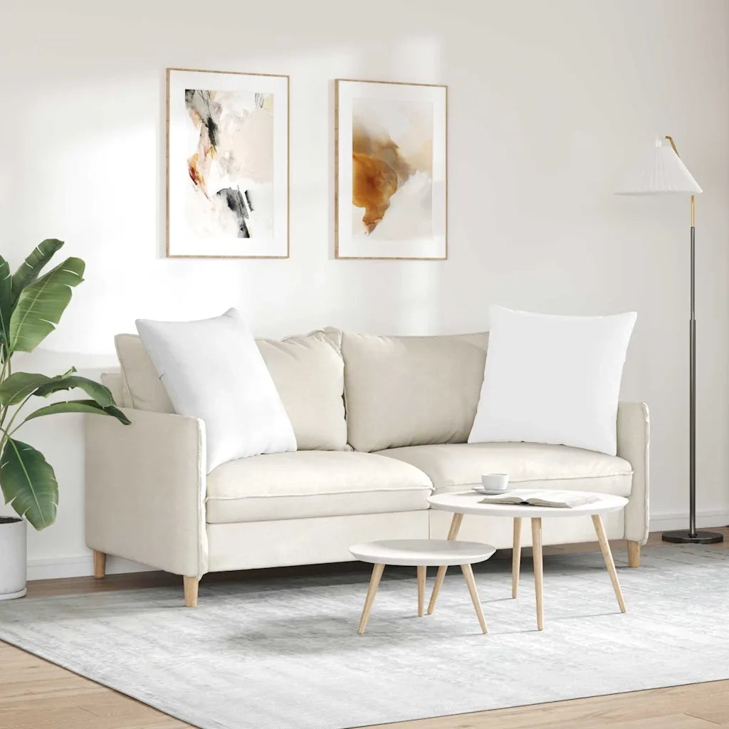Cuscini da Divano 2 pcs Bianco 80 x 80 cm Tessuto