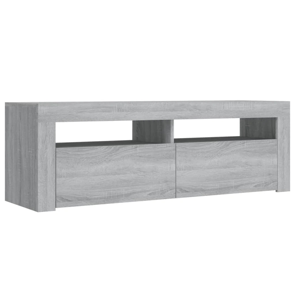 Mobile TV multimediale mensola TV credenza mobile TV sala da pranzo soggiorno camera da letto con luci LED Sonoma 120 x 35 x 40 cm grigio 02_0026798