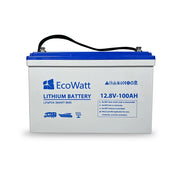 Batteria al Litio per Camper Fotovoltaico Ecowatt LED LiFePO4 12.8V 100Ah